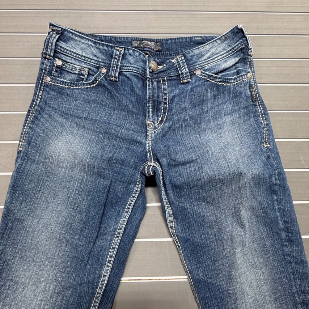 Silver Jeans Co Suki Surplus Bootcut Jeans W30 L32 Medium Wash Blue Denim